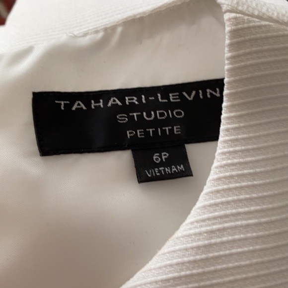 TAHARI-LEVIN STUDIO Slimming Navy/White Dress - Picture 5 of 7